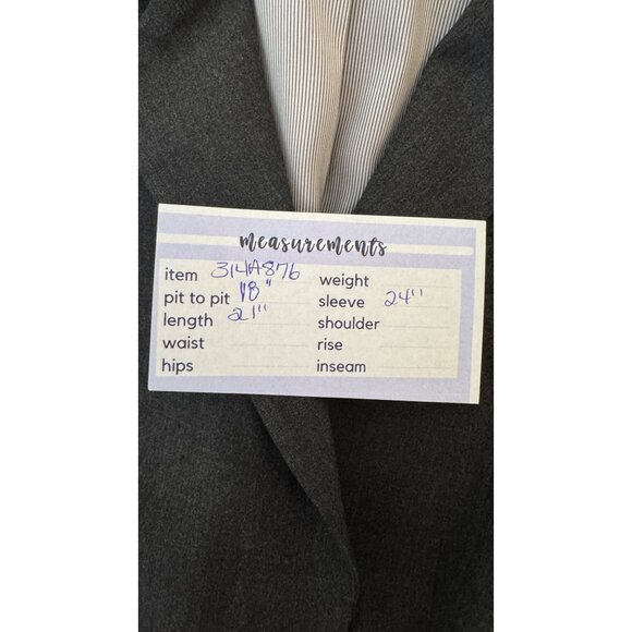 Ann Taylor Size 0 Gray Blazer Fitted 2-Button Front Polyester/Rayon/Spandex - Picture 13 of 15